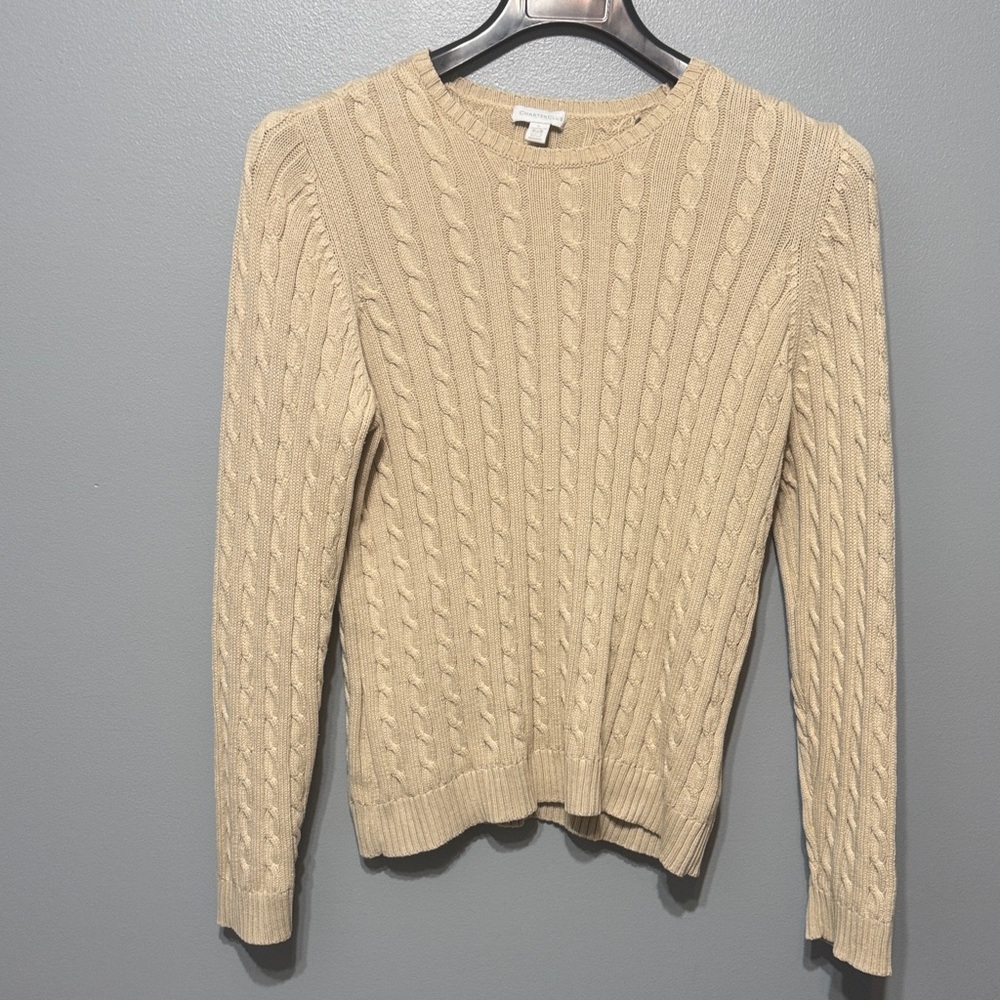 Charter Club Cream Cable Knit Sweater